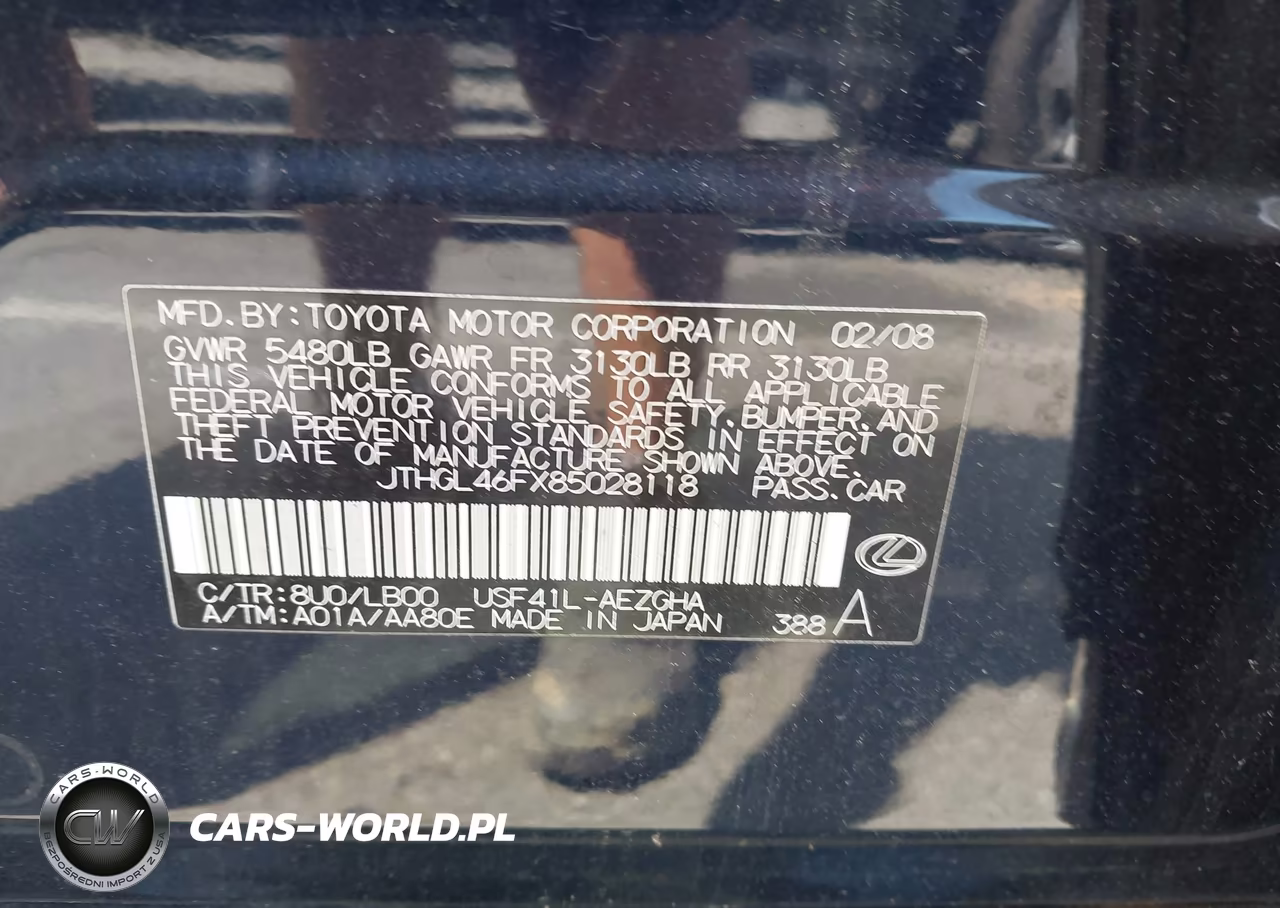 2008 Lexus Ls 460 L VIN:JTHGL46FX85028118 - 9
