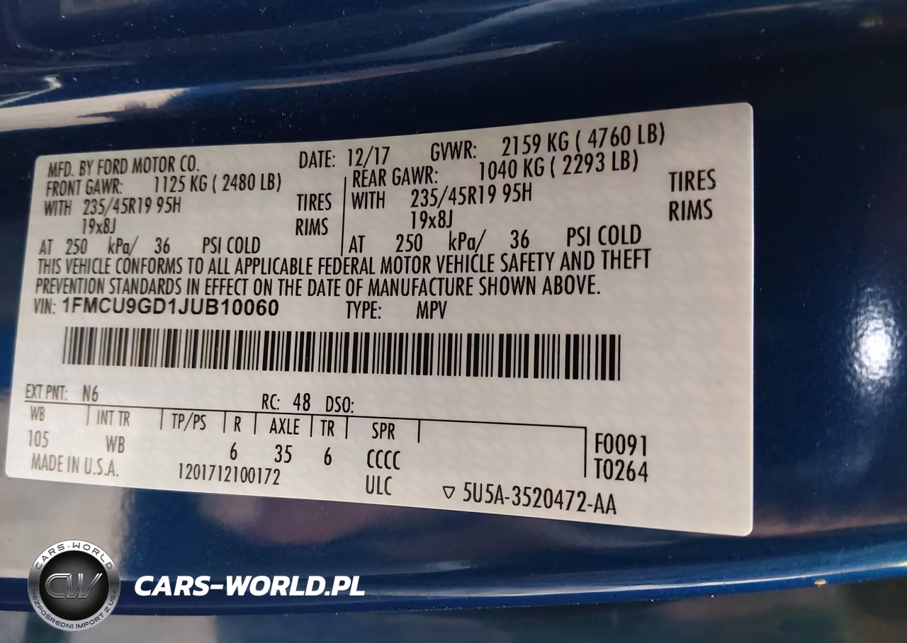 2018 Ford Escape Se VIN:1FMCU9GD1JUB10060 - 9