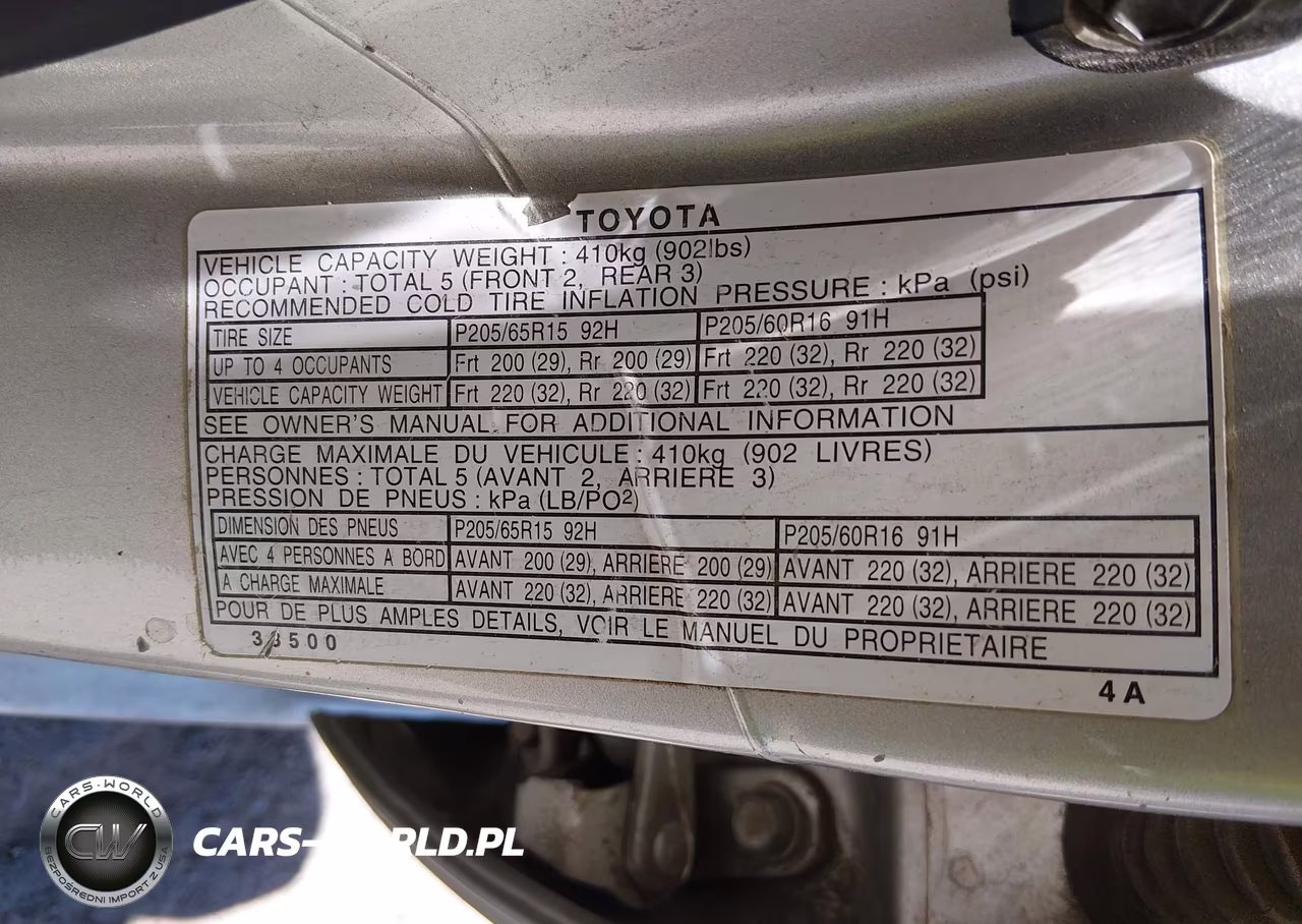 2001 Toyota Camry Le V6 VIN:JT2BF22K010338476 - 9