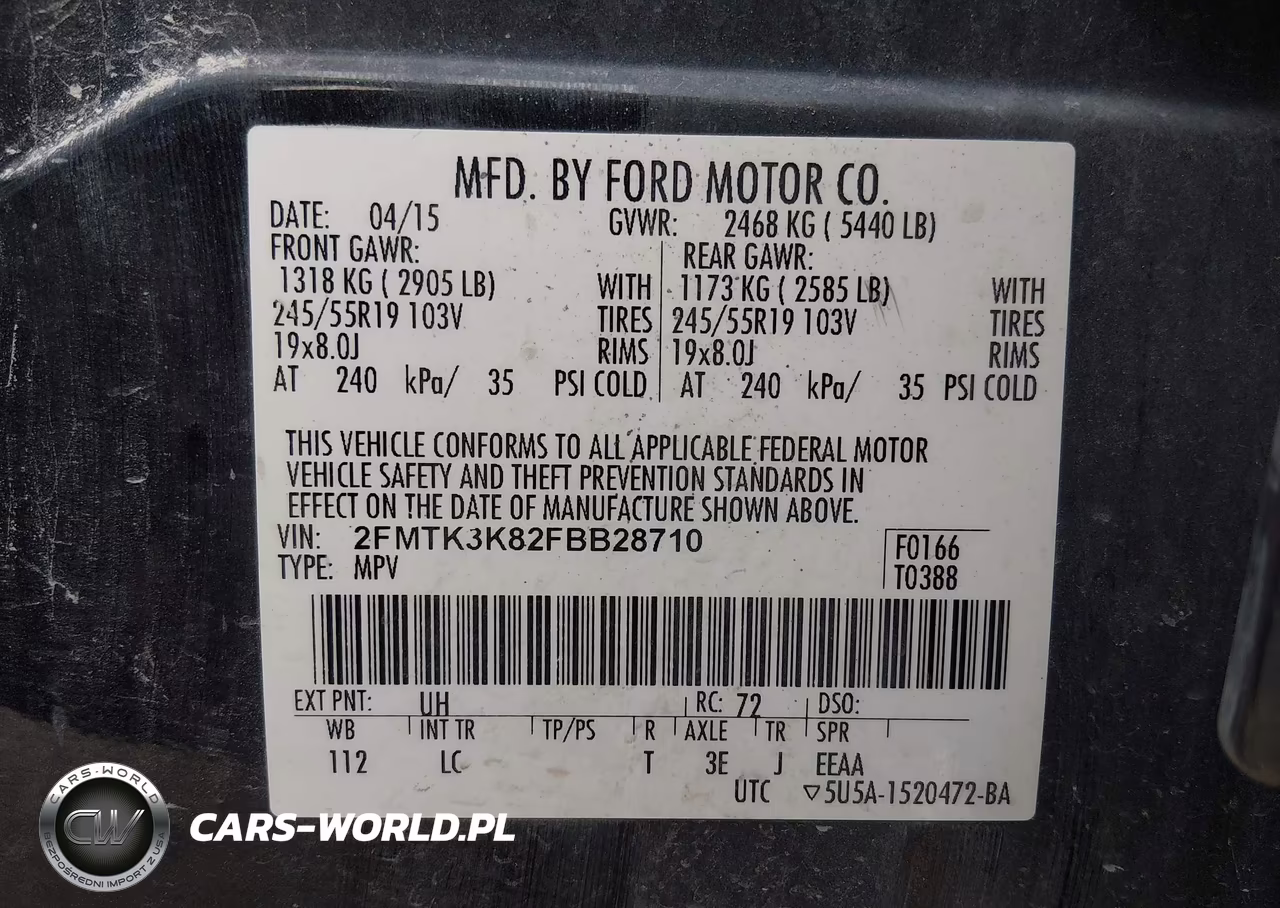 2015 Ford Edge Titanium VIN:2FMTK3K82FBB28710 - 9