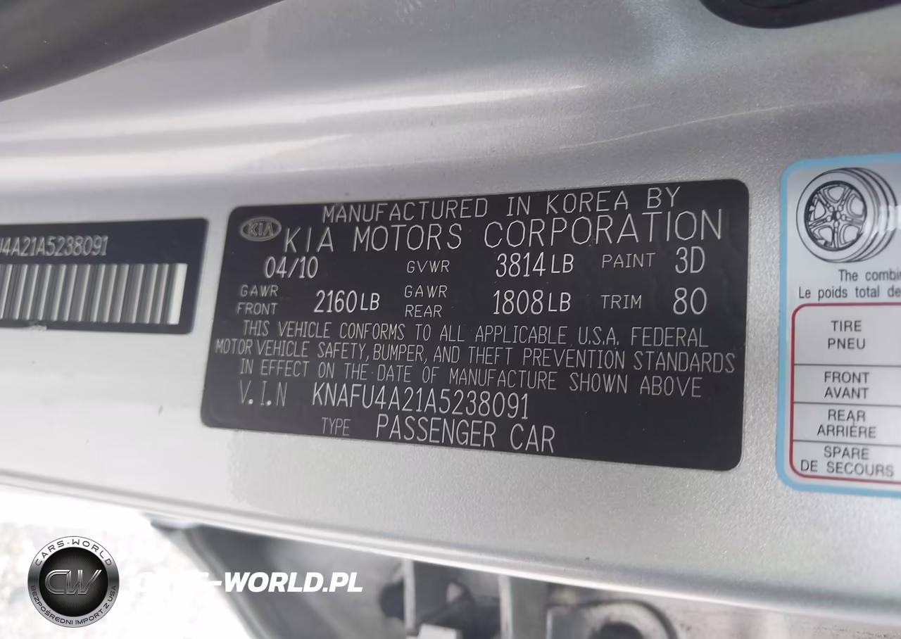 2010 Kia Forte Ex VIN:KNAFU4A21A5238091 - 9