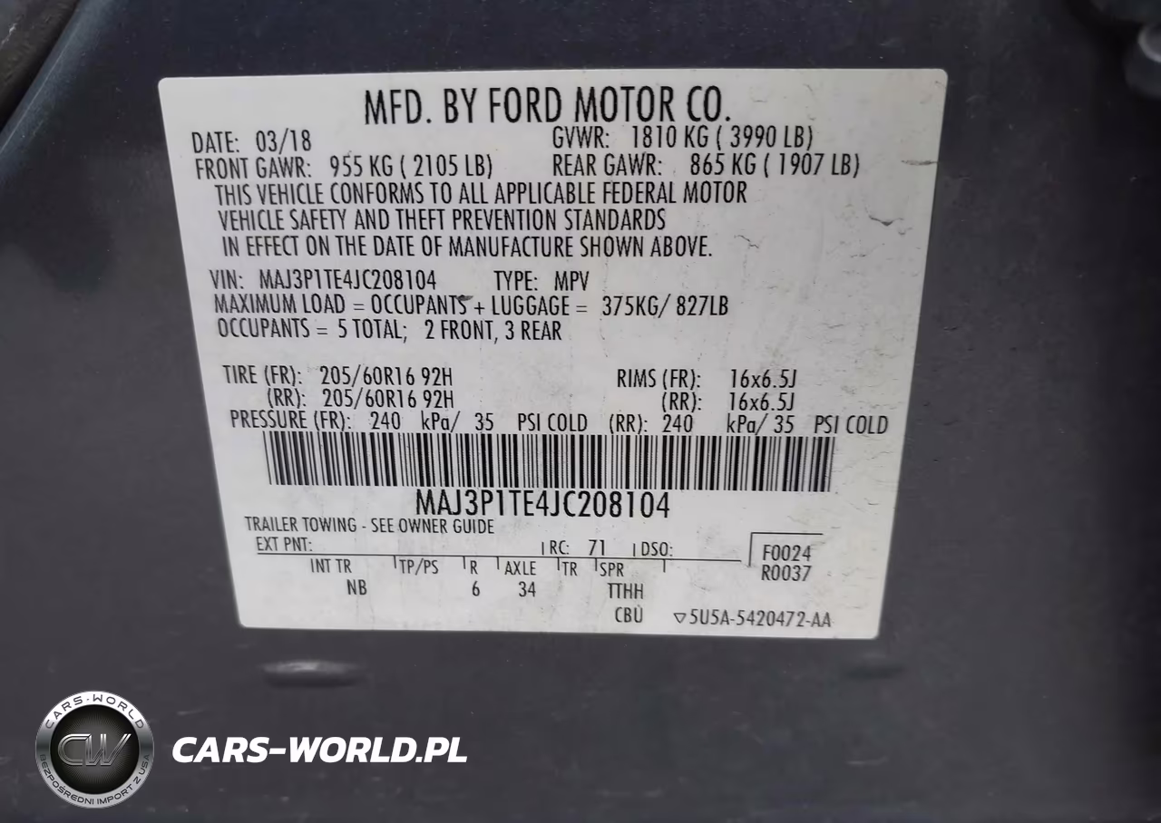 2018 Ford Ecosport Se VIN:MAJ3P1TE4JC208104 - 9