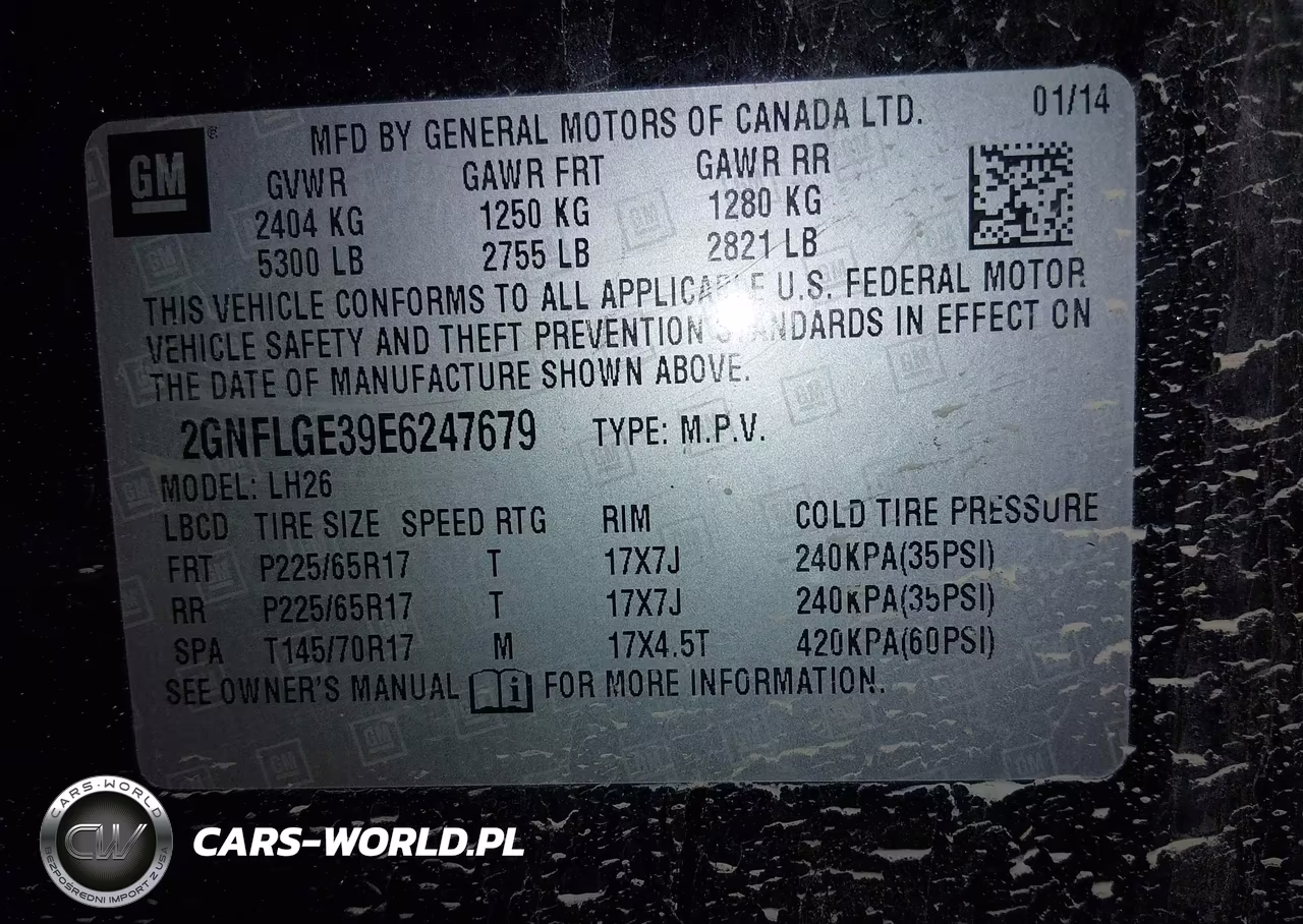 2014 Chevrolet Equinox Lt VIN:2GNFLGE39E6247679 - 9