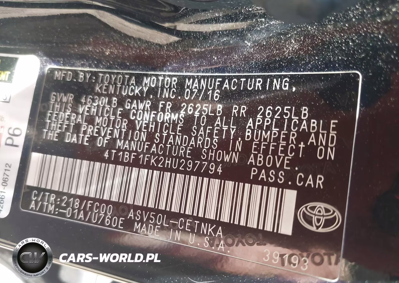 2017 Toyota Camry Le VIN:4T1BF1FK2HU297794 - 9