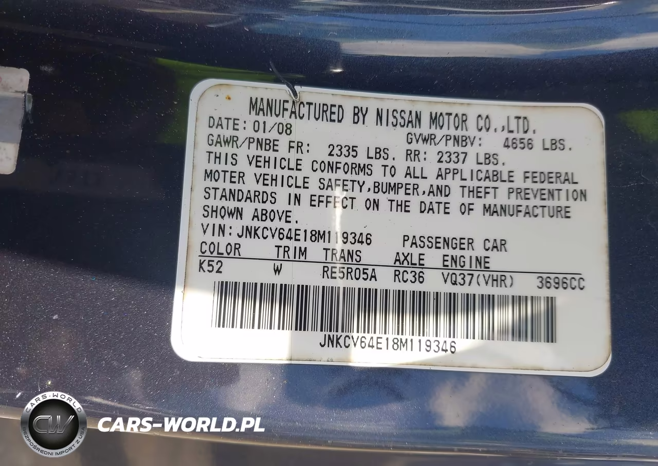 2008 Infiniti G37 Journey VIN:JNKCV64E18M119346 - 9