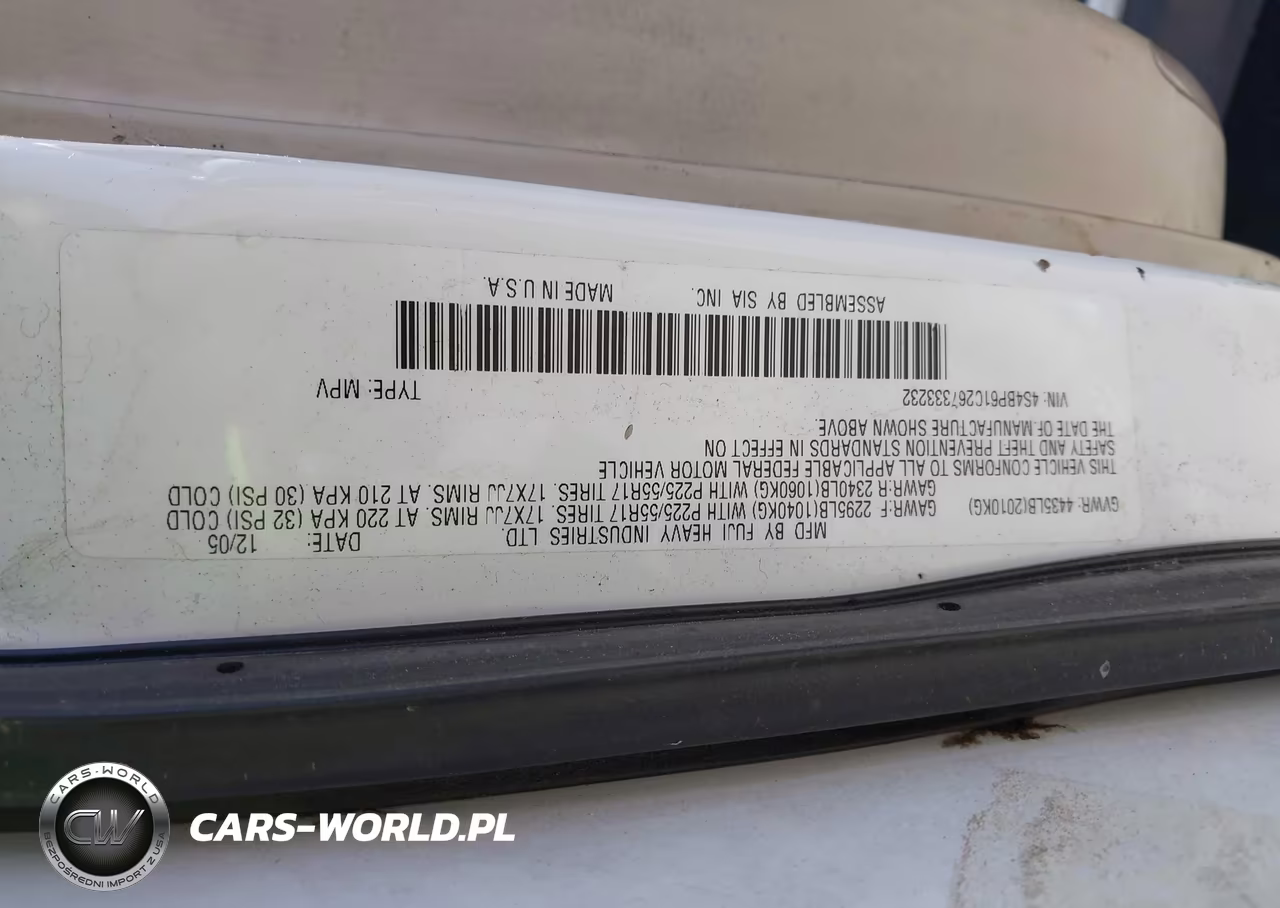 2006 Subaru Outback 2.5I VIN:4S4BP61C267333232 - 9