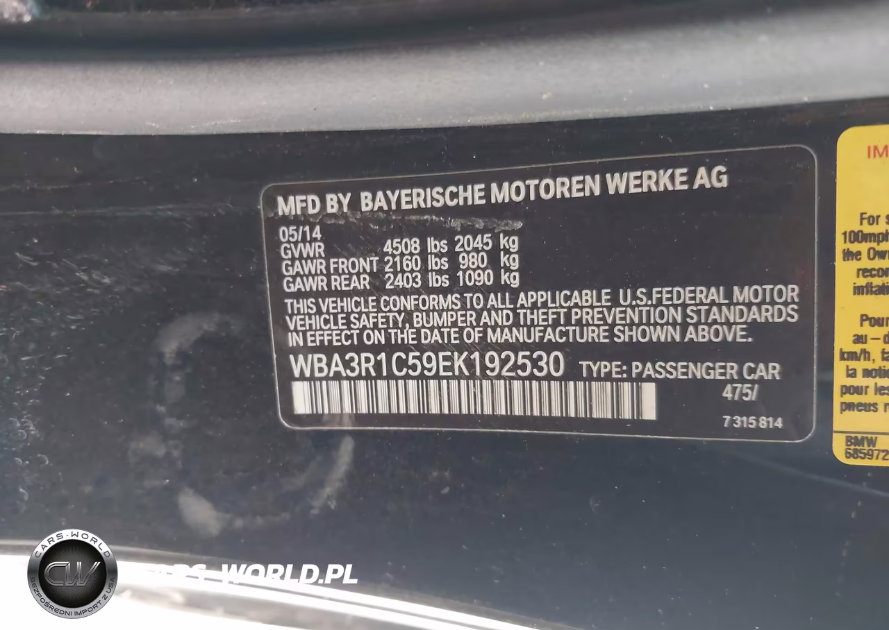 2014 BMW 435I VIN:WBA3R1C59EK192530 - 9