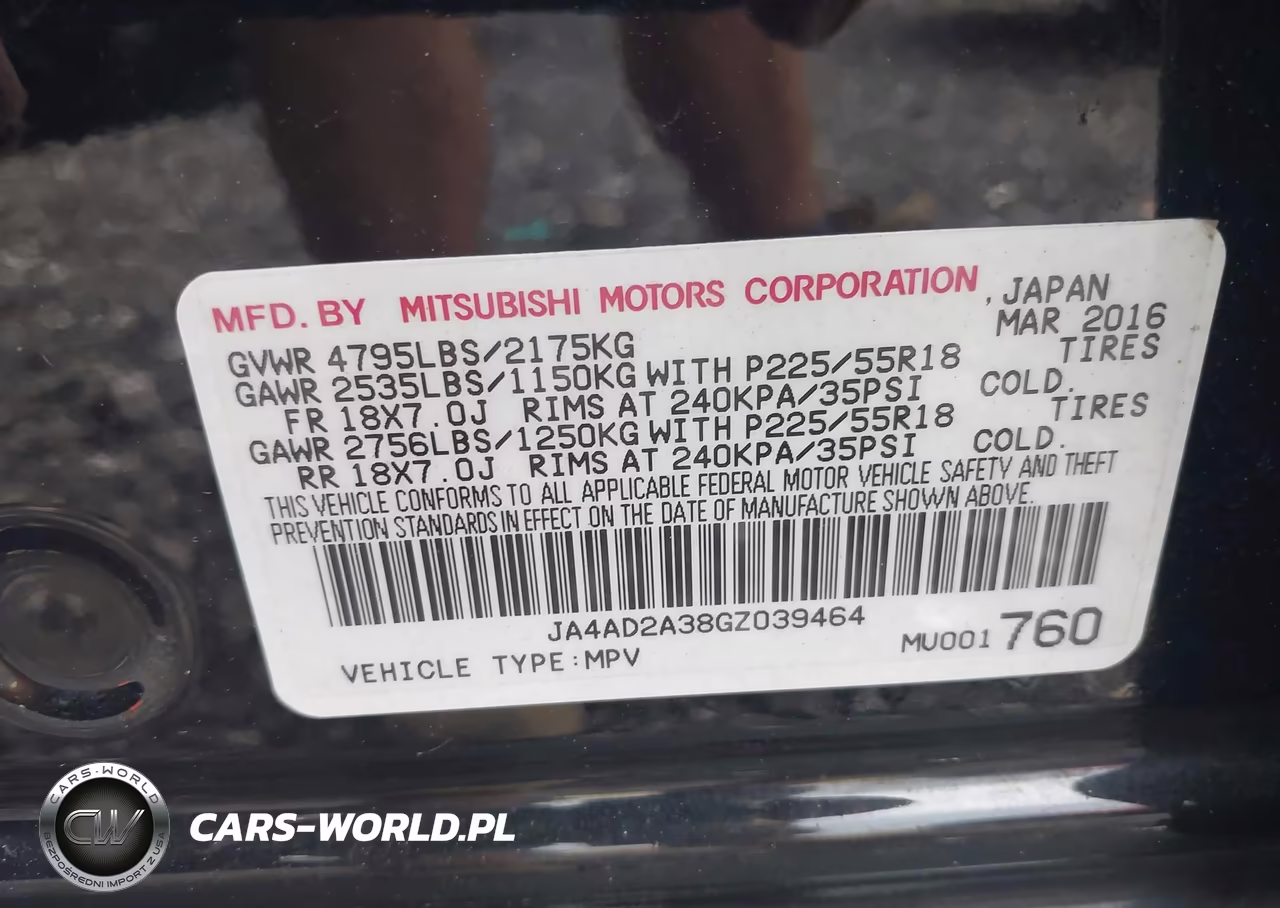 2016 Mitsubishi Outlander Es VIN:JA4AD2A38GZ039464 - 9