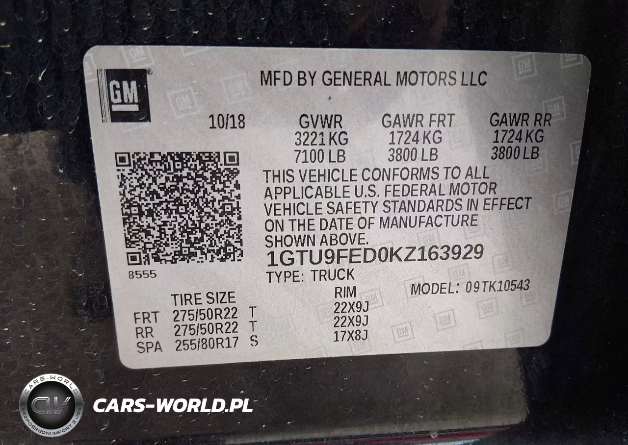 2019 GMC Sierra 1500 Denali VIN:1GTU9FED0KZ163929 - 9