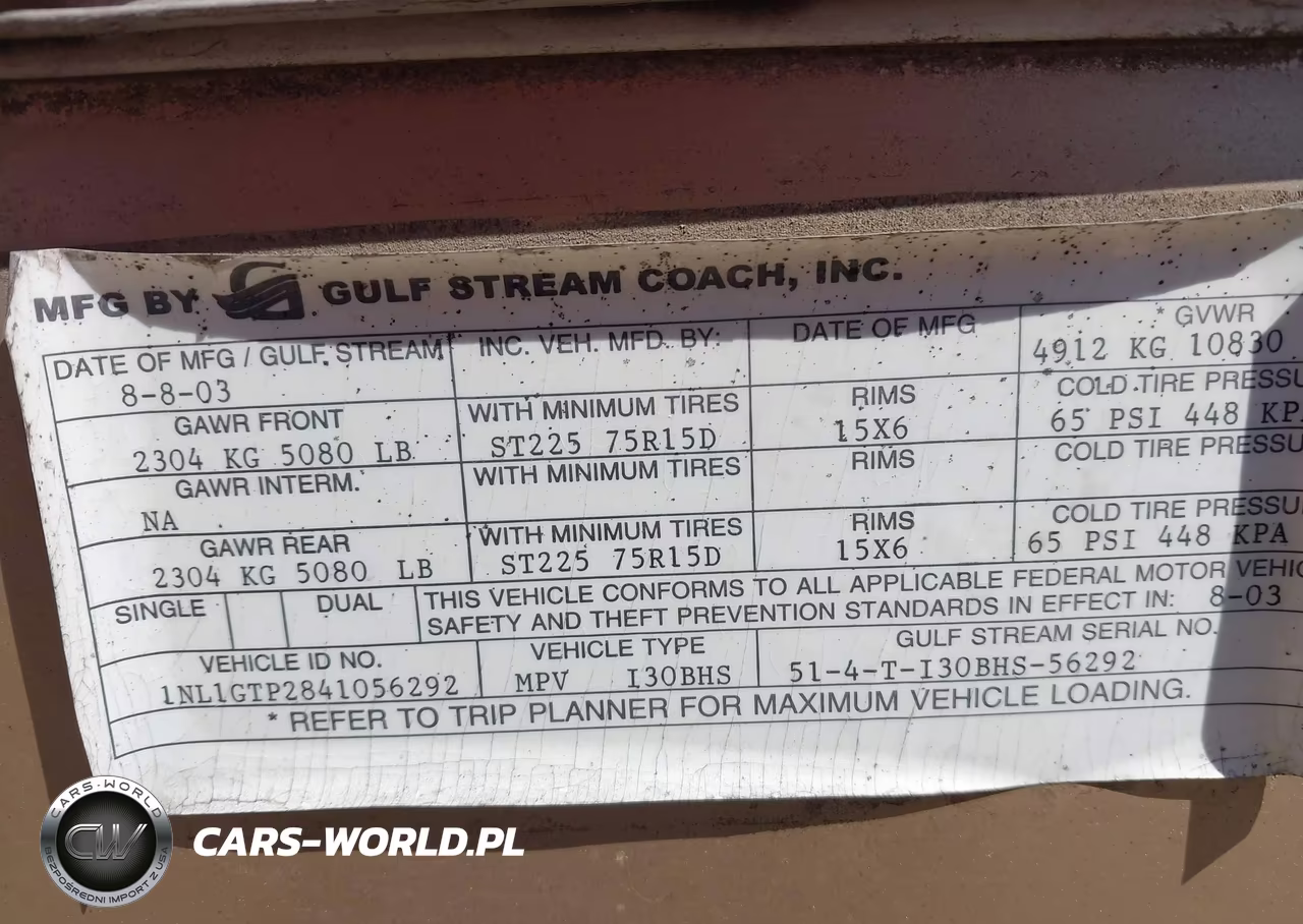 2004 Gulfstream Other VIN:1NL1GTP2841056292 - 9