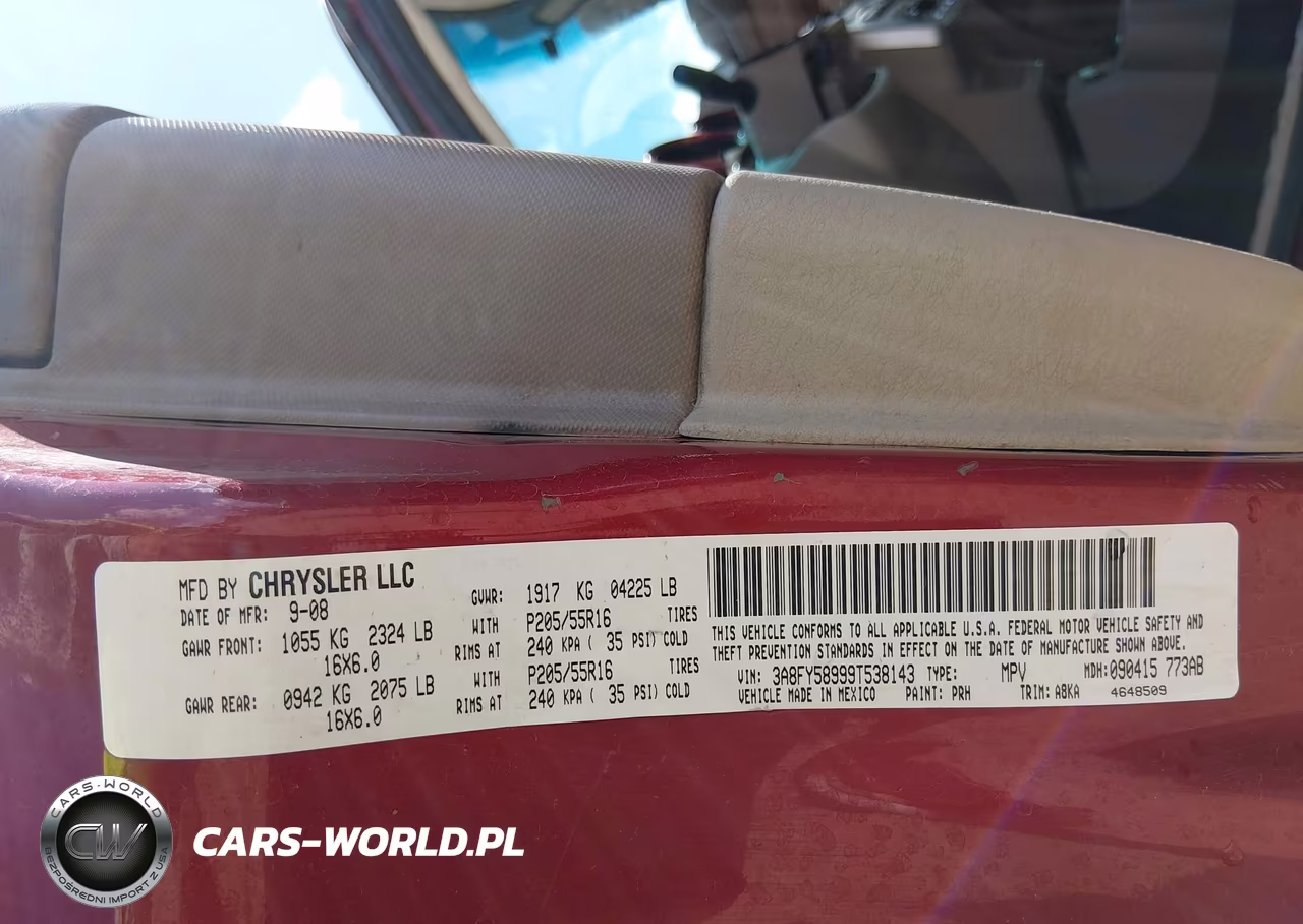 2009 Chrysler Pt Cruiser Touring VIN:3A8FY58999T538143 - 9