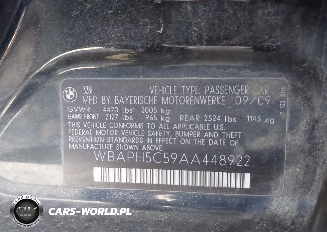 2010 BMW 328I VIN:WBAPH5C59AA448922 - 9