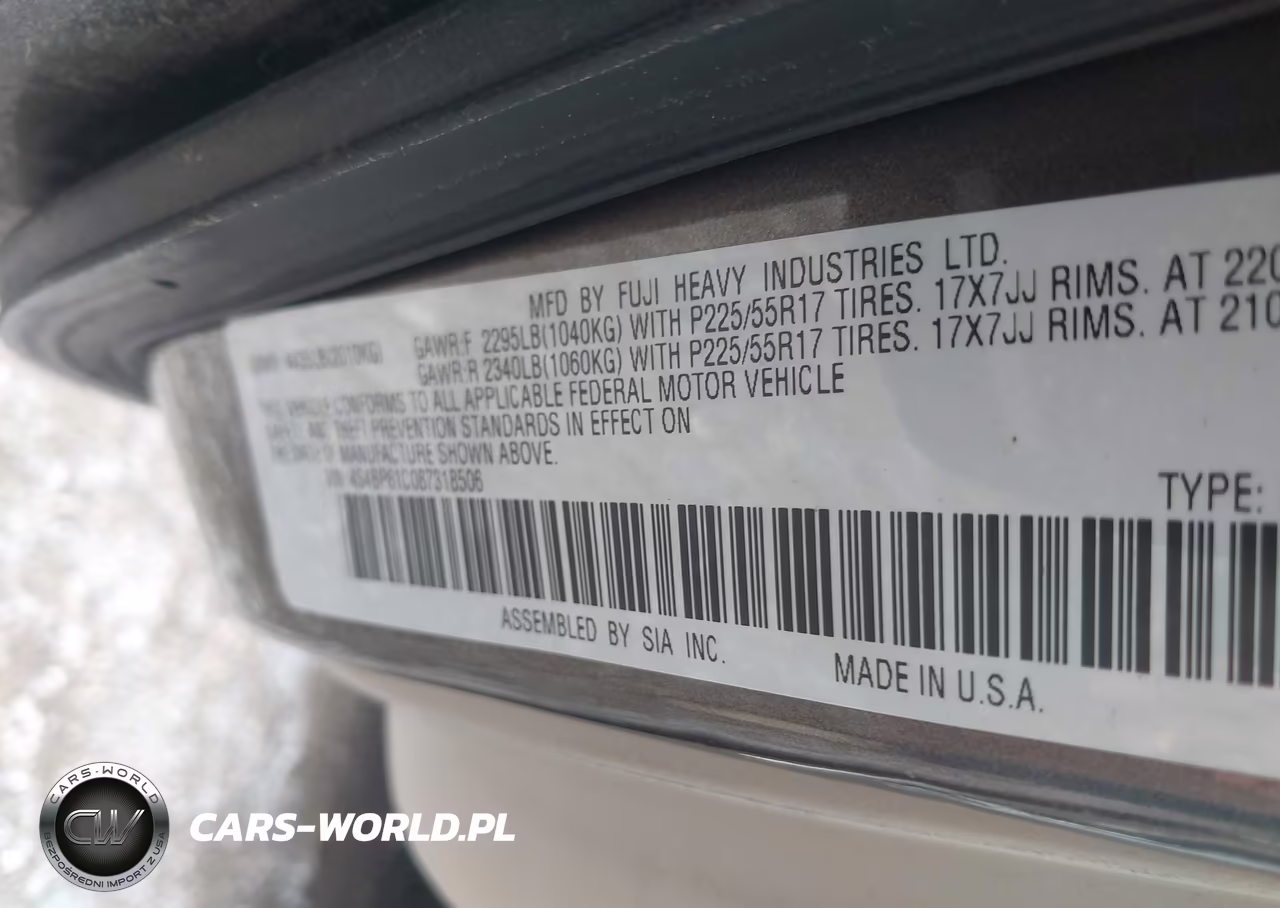 2008 Subaru Outback (Natl) I-Ll Bean W-Nav-Ll Bean W-Nav-Vdc VIN:4S4BP61C087318506 - 9