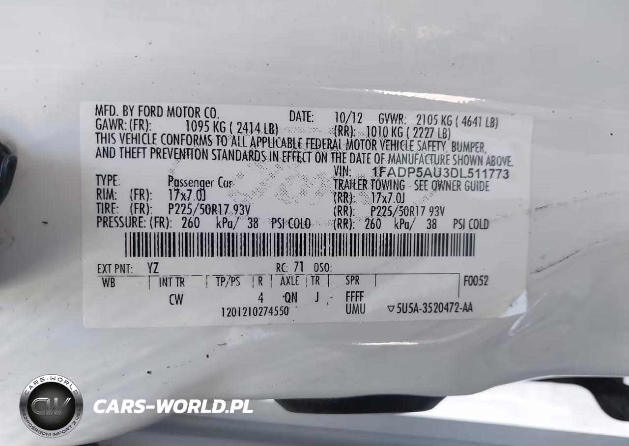 2013 Ford C-Max Se VIN:1FADP5AU3DL511773 - 9