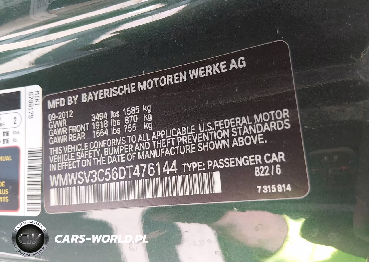 2013 Mini Hardtop Cooper S VIN:WMWSV3C56DT476144 - 9