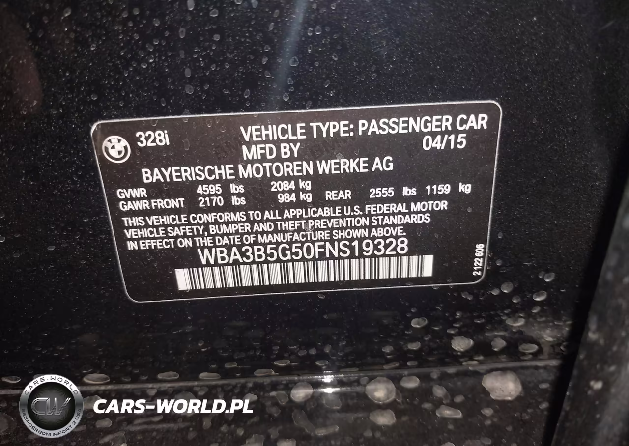 2015 BMW 328I xDrive VIN:WBA3B5G50FNS19328 - 9
