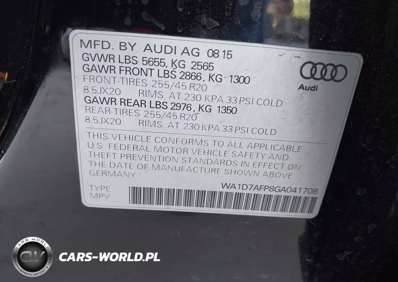 2016 Audi Q5 3.0T Premium Plus VIN:WA1D7AFP8GA041708 - 9