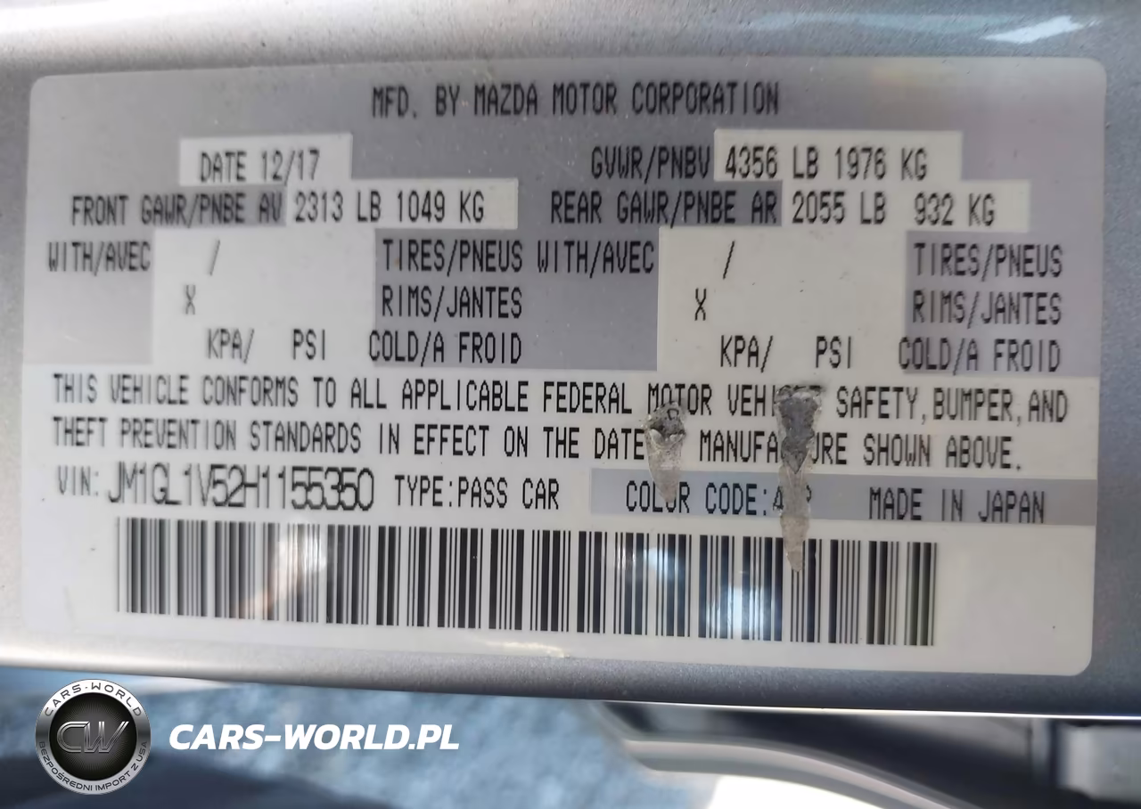 2017 Mazda Mazda6 Touring VIN:JM1GL1V52H1155350 - 9