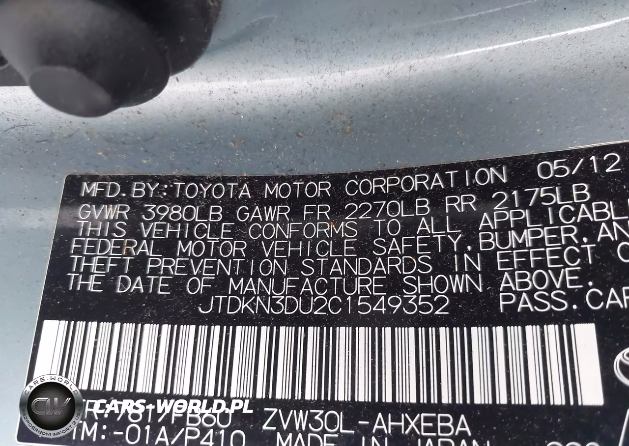 2012 Toyota Prius Three VIN:JTDKN3DU2C1549352 - 9