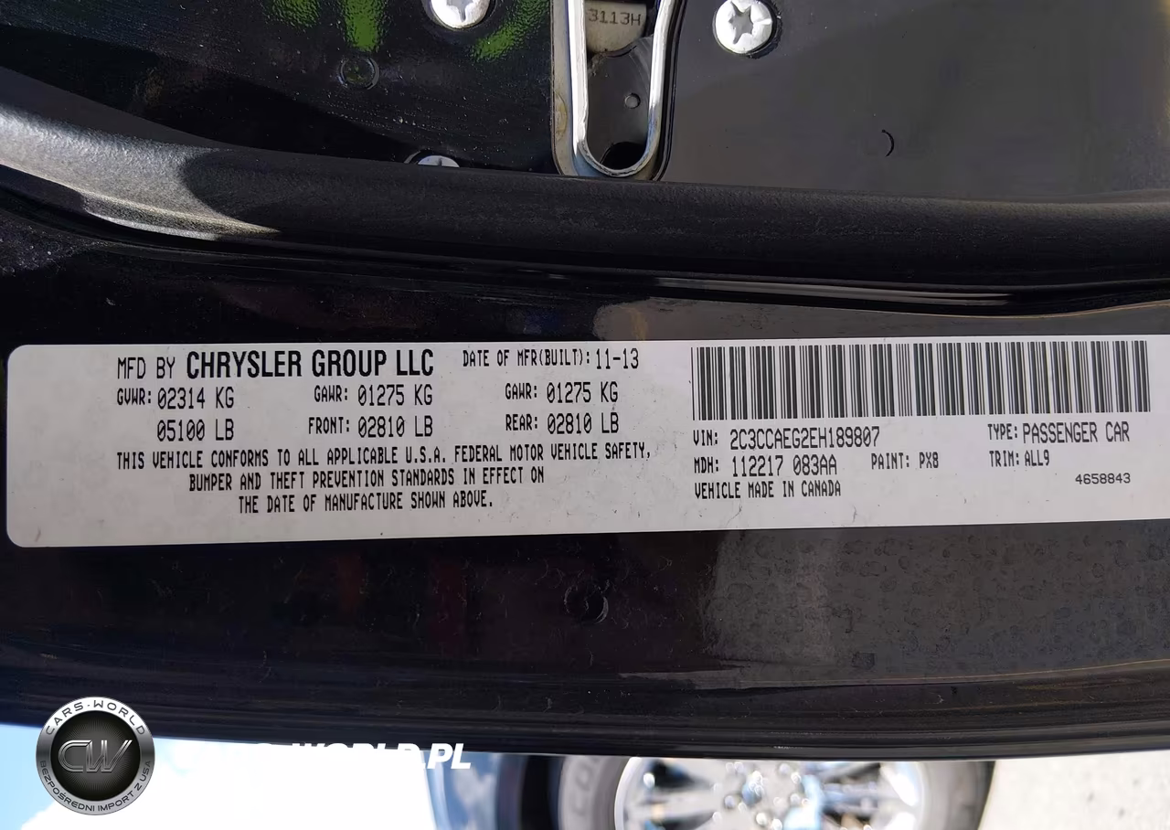 2014 Chrysler 300C VIN:2C3CCAEG2EH189807 - 9