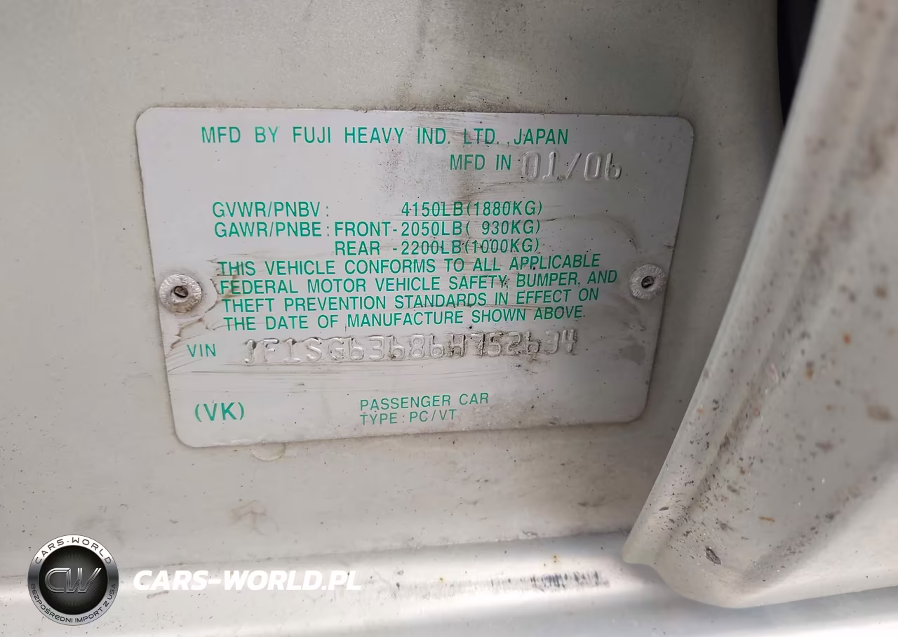2006 Subaru Forester 2.5X VIN:JF1SG63686H752634 - 9