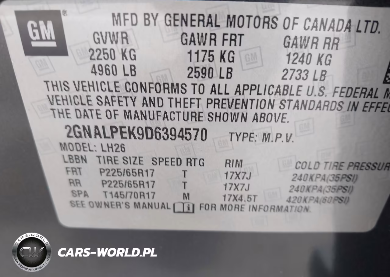 2013 Chevrolet Equinox Lt VIN:2GNALPEK9D6394570 - 9