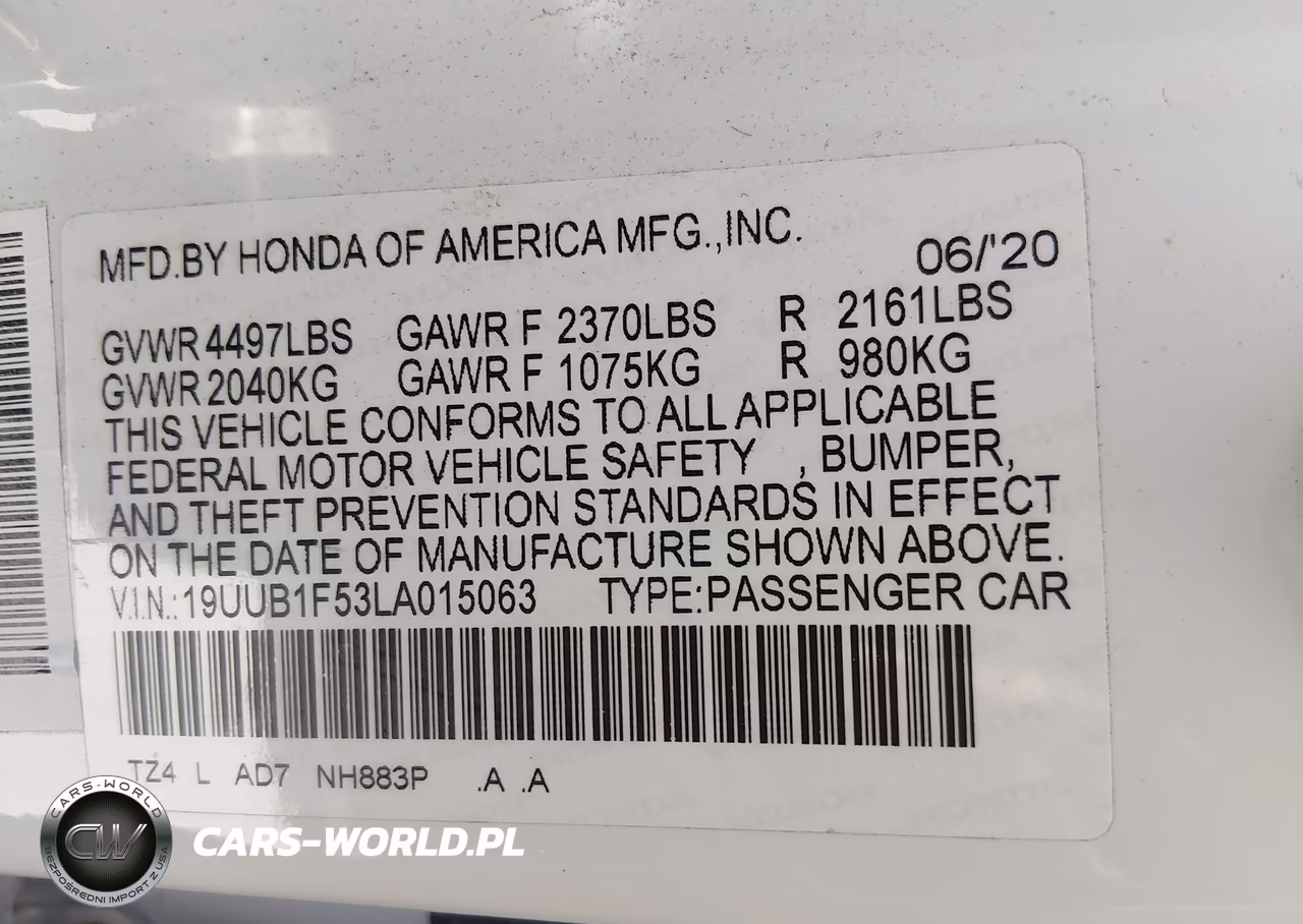 2020 Acura Tlx Tech Package VIN:19UUB1F53LA015063 - 9