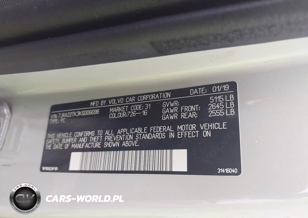 2019 Volvo S60 T6 Momentum VIN:7JRA22TK3KG006698 - 9