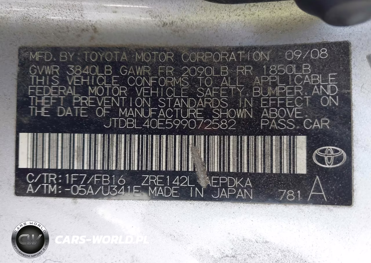 2009 Toyota Corolla Le VIN:JTDBL40E599072582 - 9