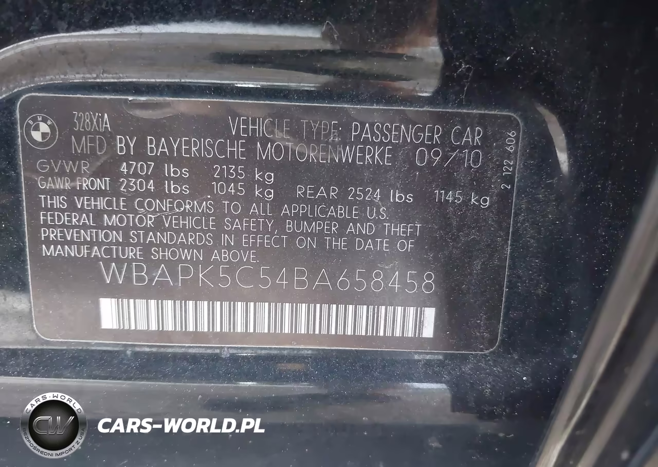 2011 BMW 328I xDrive VIN:WBAPK5C54BA658458 - 9