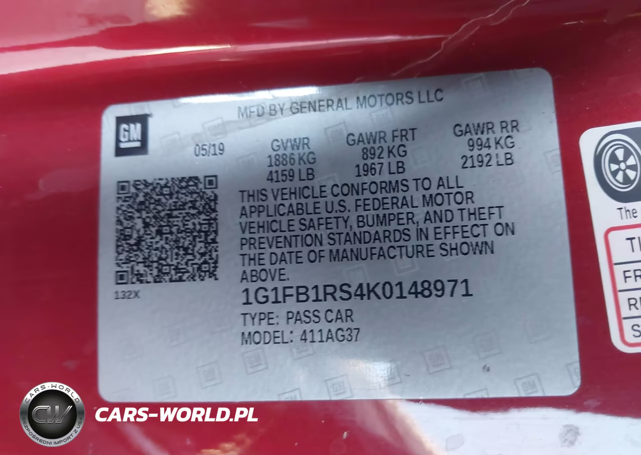 2019 Chevrolet Camaro 1Lt VIN:1G1FB1RS4K0148971 - 9