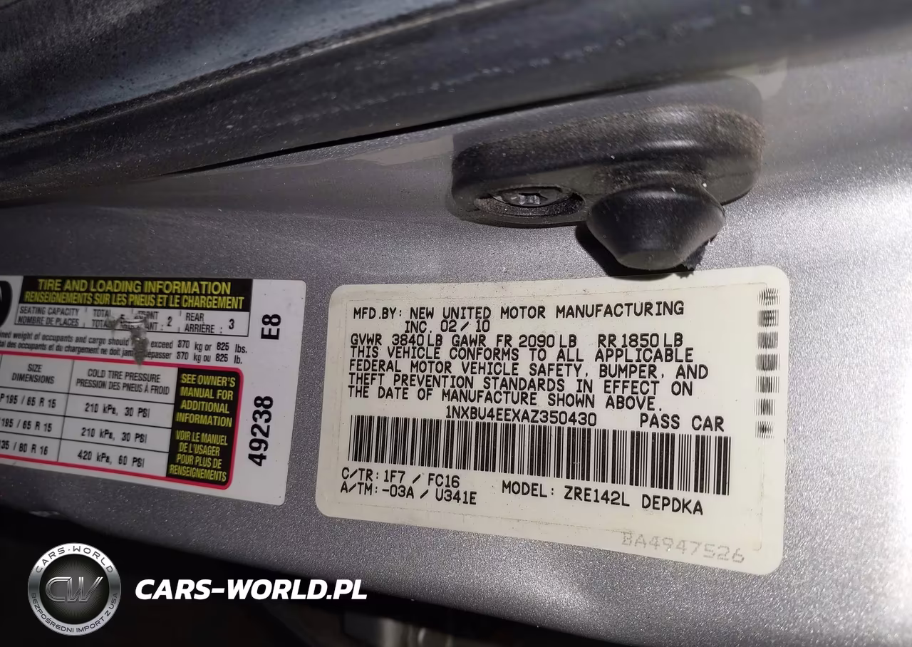 2010 Toyota Corolla Le VIN:1NXBU4EEXAZ350430 - 9