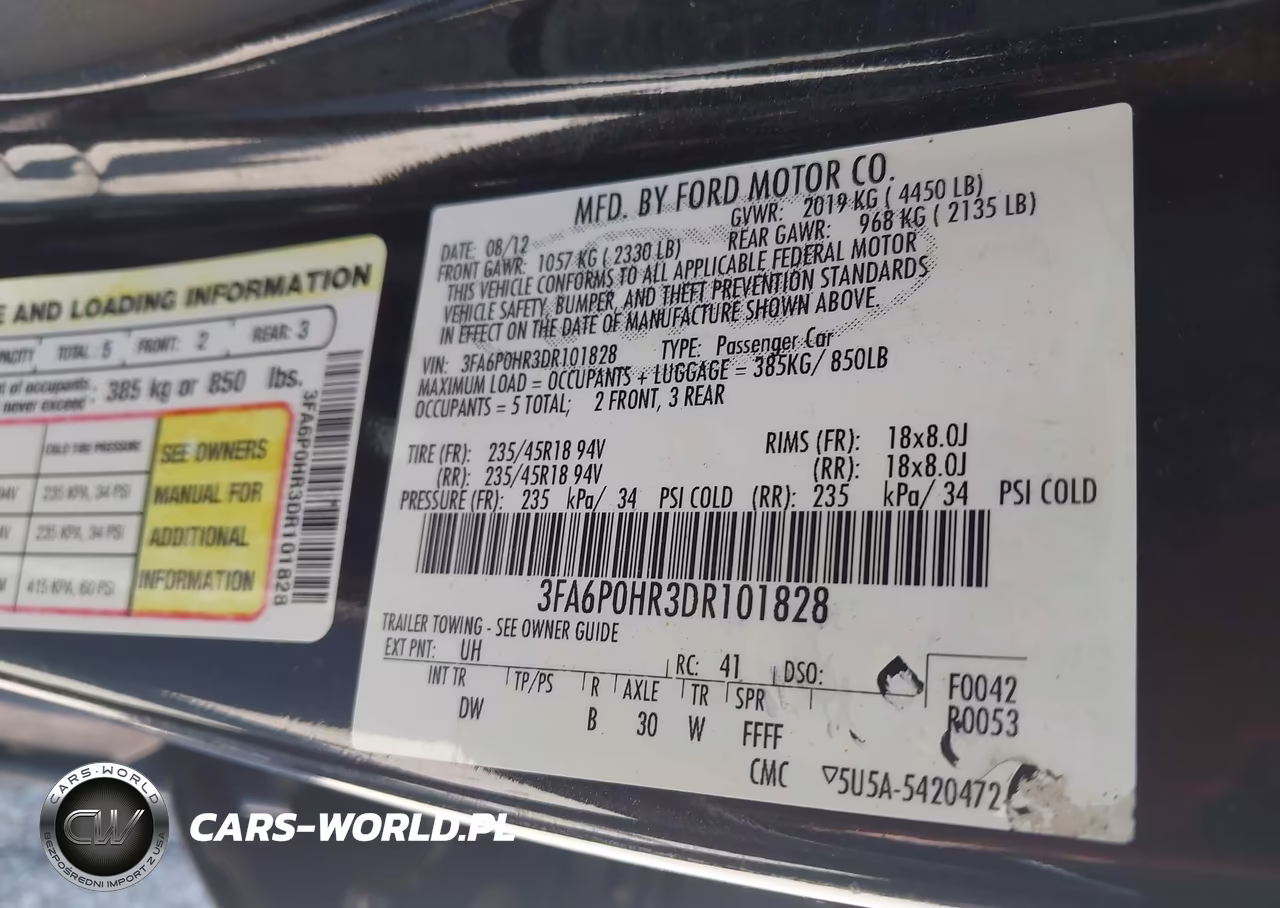 2013 Ford Fusion Se VIN:3FA6P0HR3DR101828 - 9