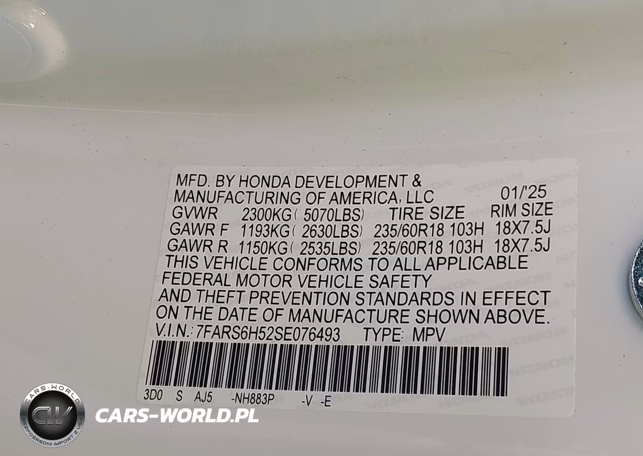 2025 Honda Cr-V Hybrid Sport VIN:7FARS6H52SE076493 - 9