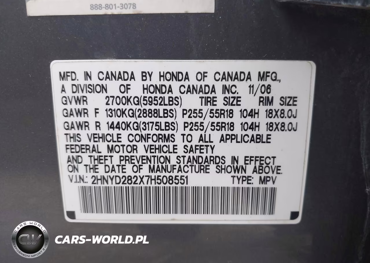 2007 Acura Mdx VIN:2HNYD282X7H508551 - 9