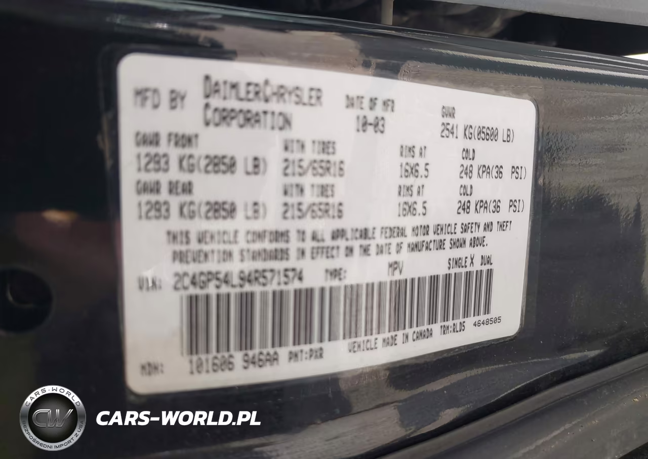 2004 Chrysler Town & Country Touring VIN:2C4GP54L94R571574 - 9