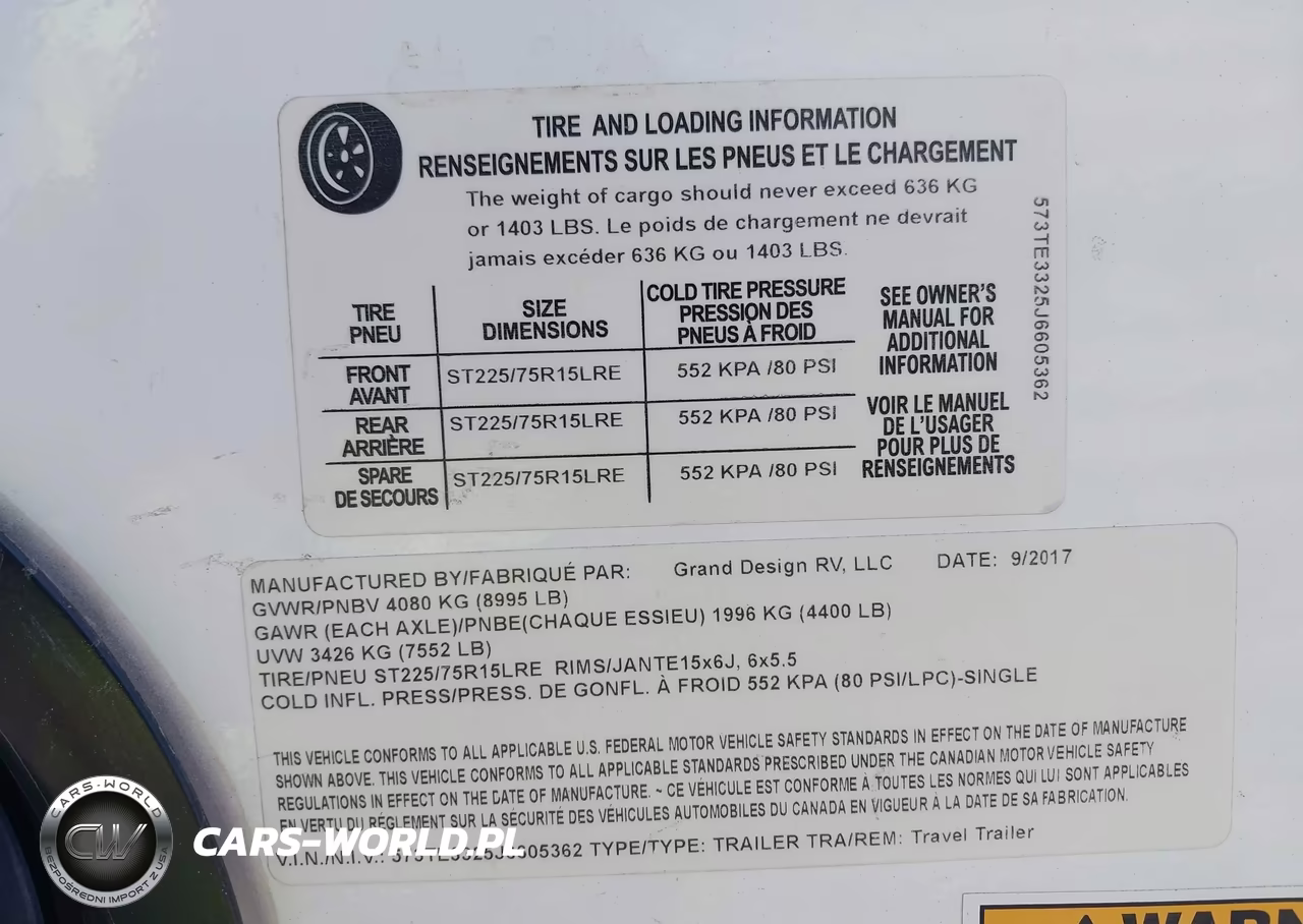 2018 Grand Design Other VIN:573TE3325J6605362 - 9