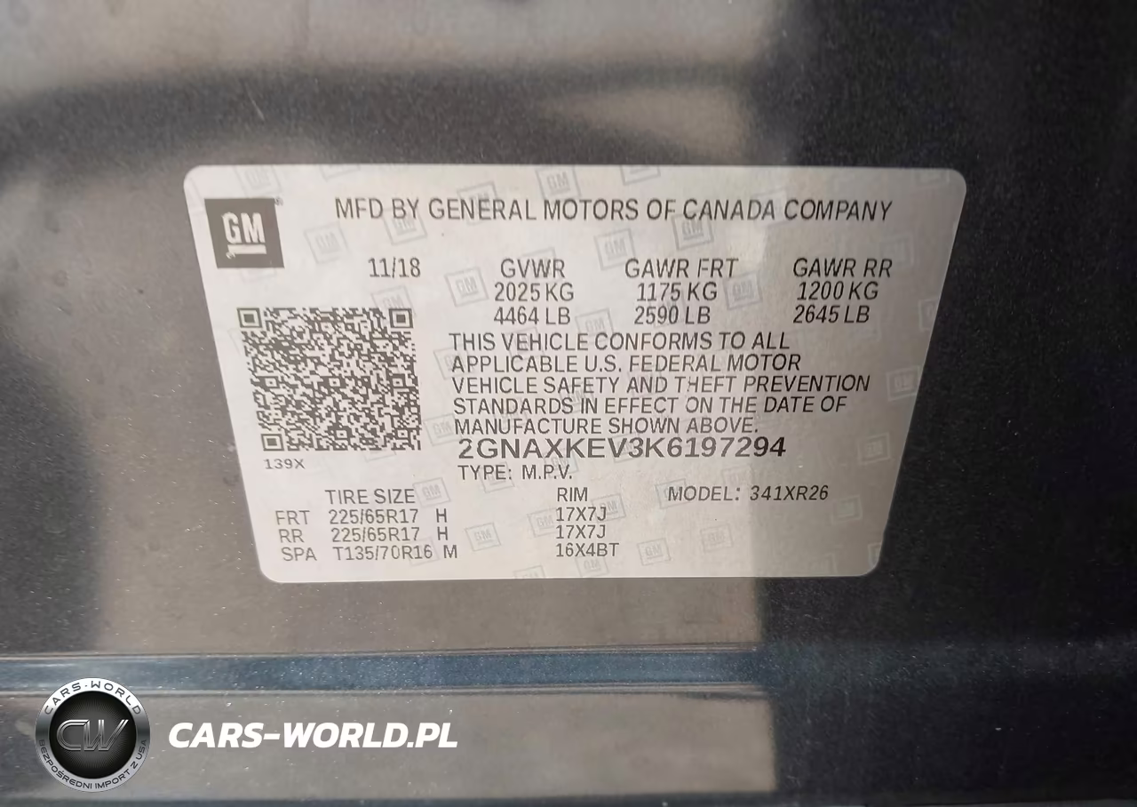 2019 Chevrolet Equinox Lt VIN:2GNAXKEV3K6197294 - 9