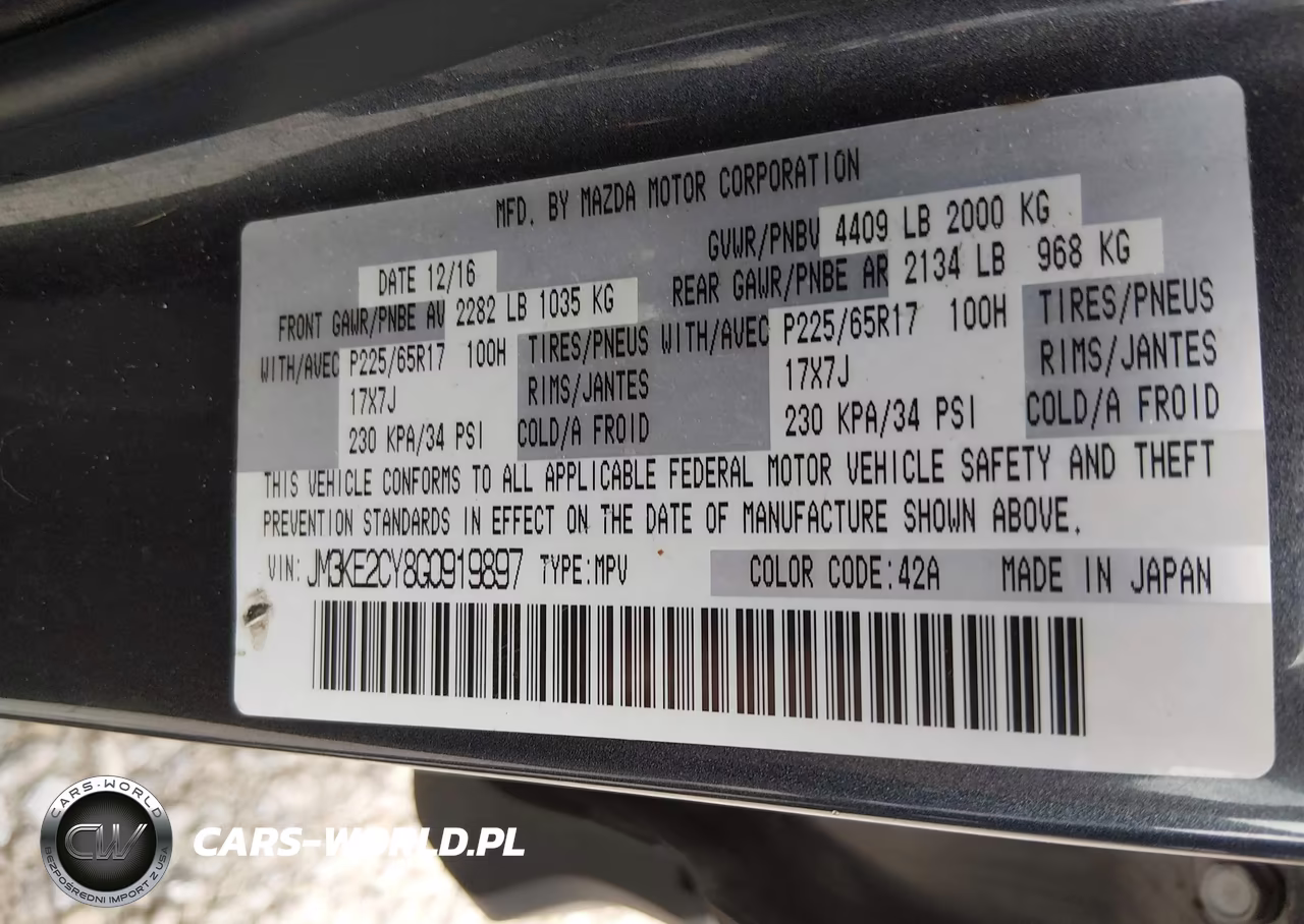 2016 Mazda Cx-5 Touring VIN:JM3KE2CY8G0919897 - 9