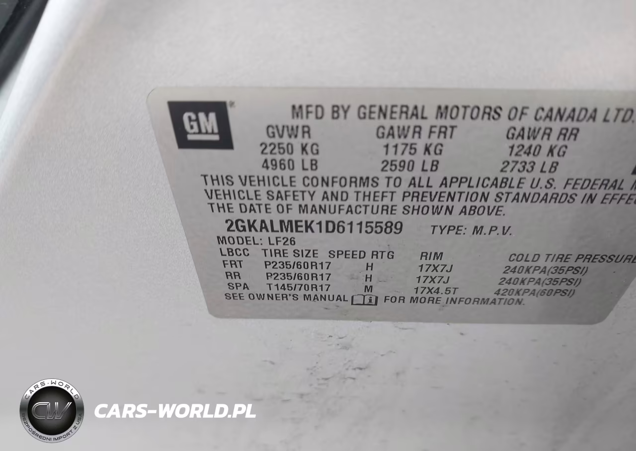 2013 GMC Terrain Sle-1 VIN:2GKALMEK1D6115589 - 9