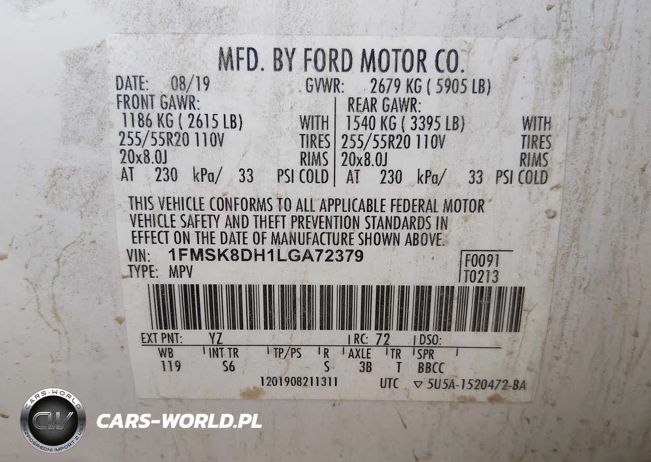 2020 Ford Explorer Xlt VIN:1FMSK8DH1LGA72379 - 9