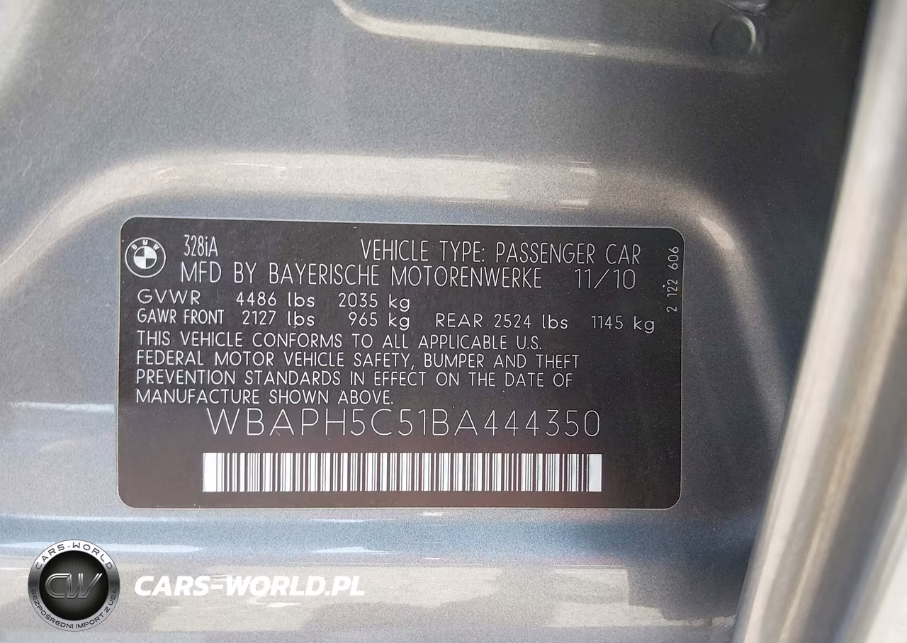 2011 BMW 328I VIN:WBAPH5C51BA444350 - 9