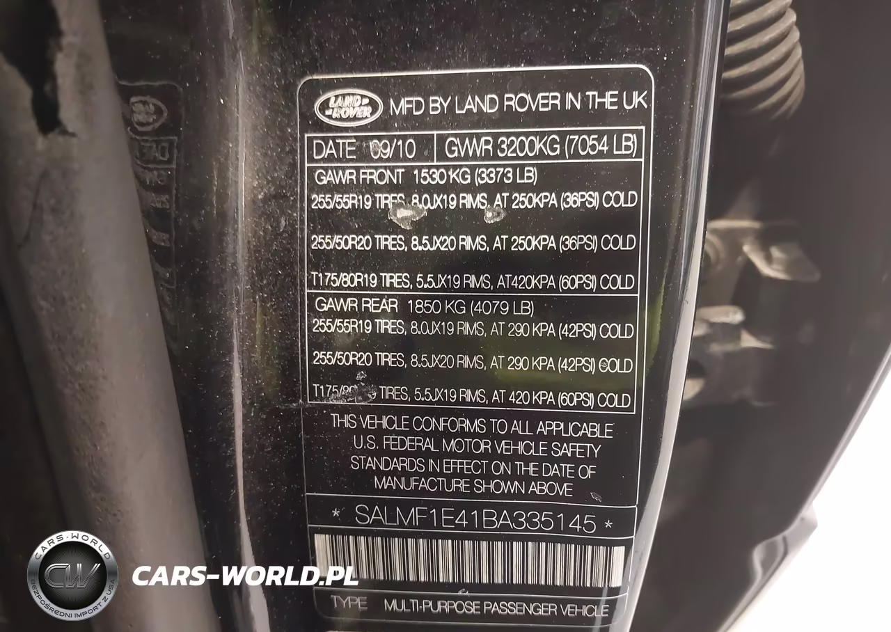 2011 Land Rover Range Rover Supercharged VIN:SALMF1E41BA335145 - 9