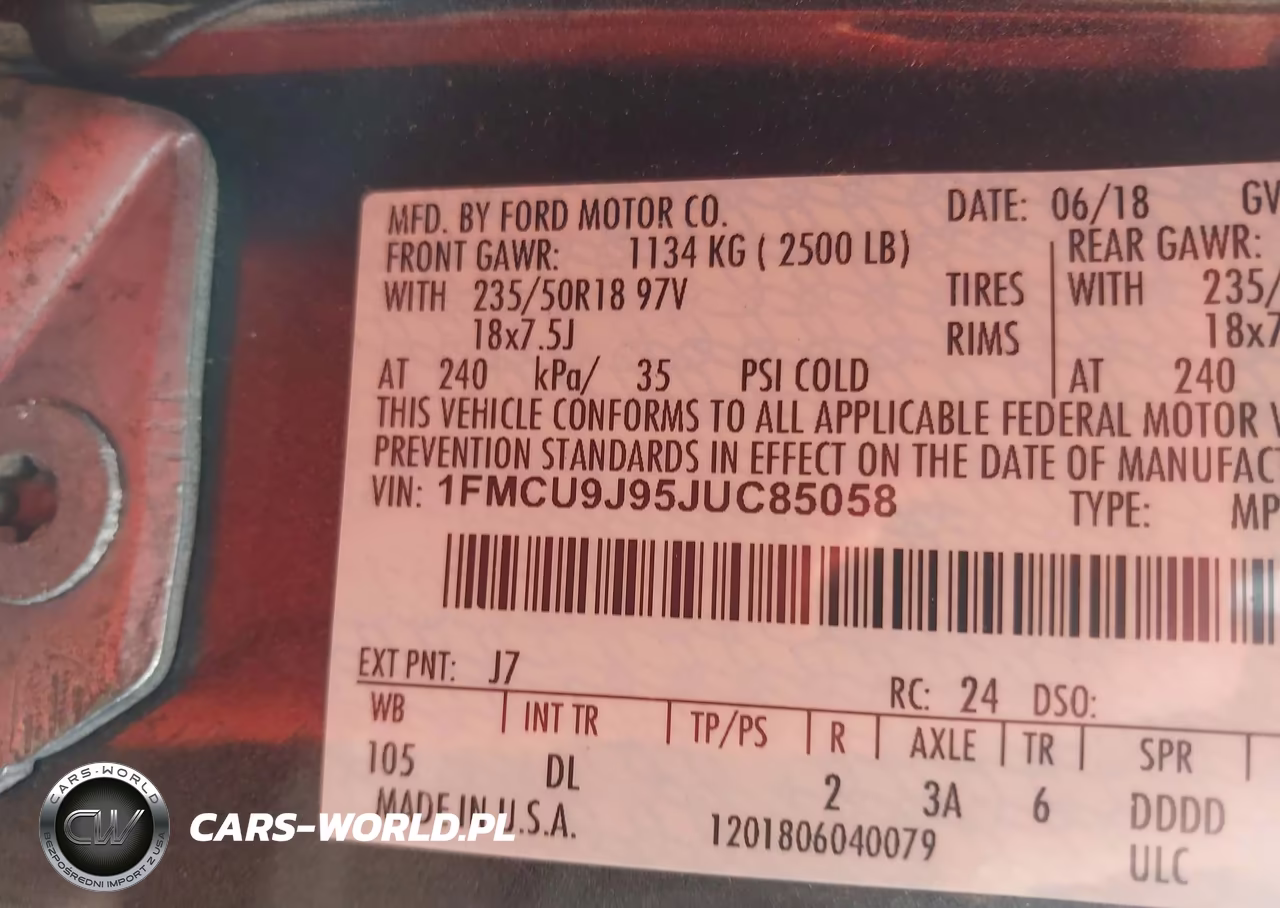 2018 Ford Escape Titanium VIN:1FMCU9J95JUC85058 - 9