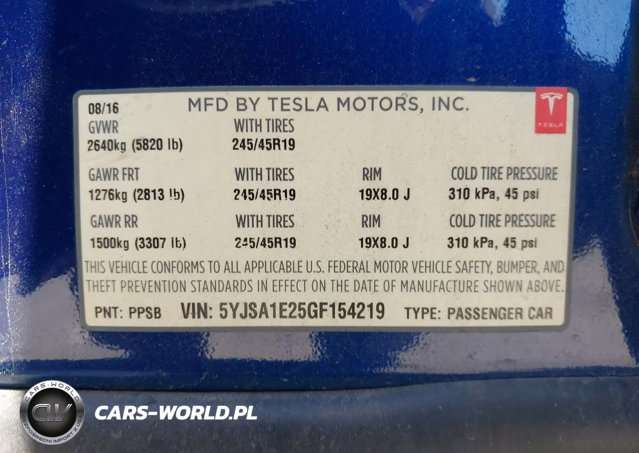 2016 Tesla Model S 60D-70D-75D-85D-90D VIN:5YJSA1E25GF154219 - 9