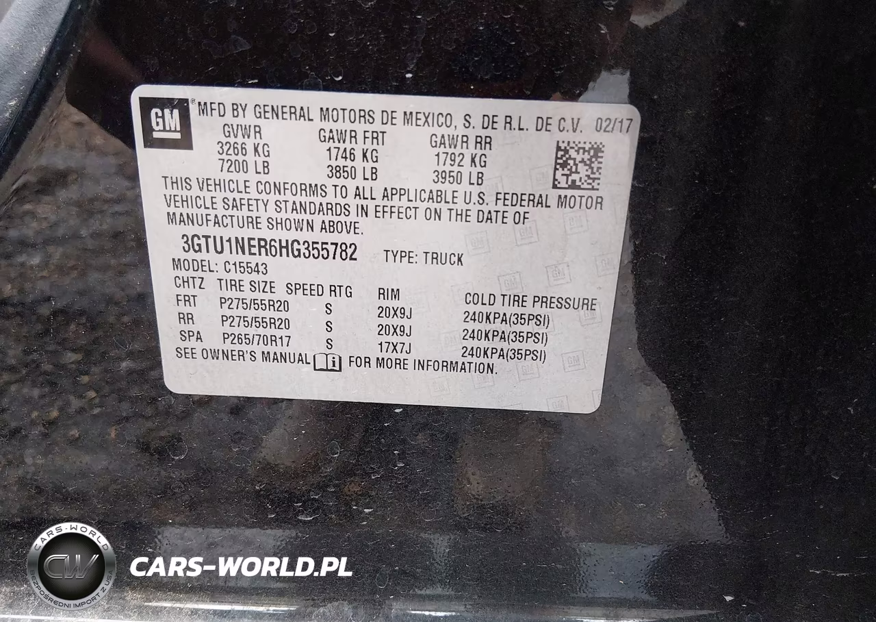 2017 GMC Sierra 1500 Slt VIN:3GTU1NER6HG355782 - 9