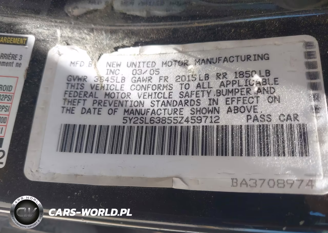 2005 Pontiac Vibe VIN:5Y2SL63855Z459712 - 9
