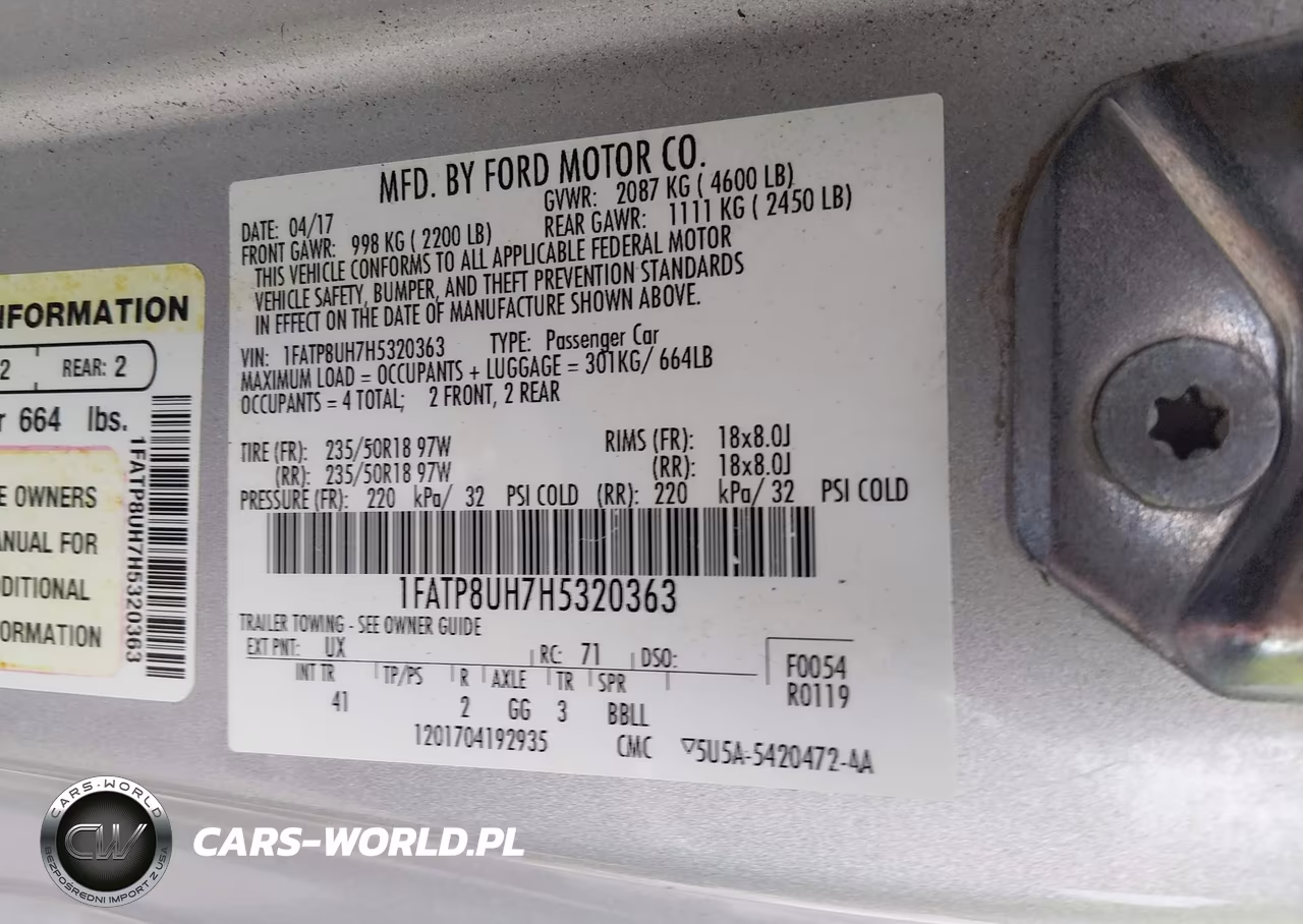 2017 Ford Mustang Ecoboost Premium VIN:1FATP8UH7H5320363 - 9