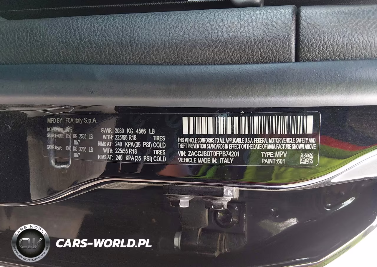 2015 Jeep Renegade Limited VIN:ZACCJBDT0FPB74201 - 9
