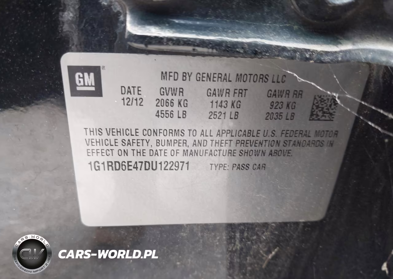 2013 Chevrolet Volt VIN:1G1RD6E47DU122971 - 9